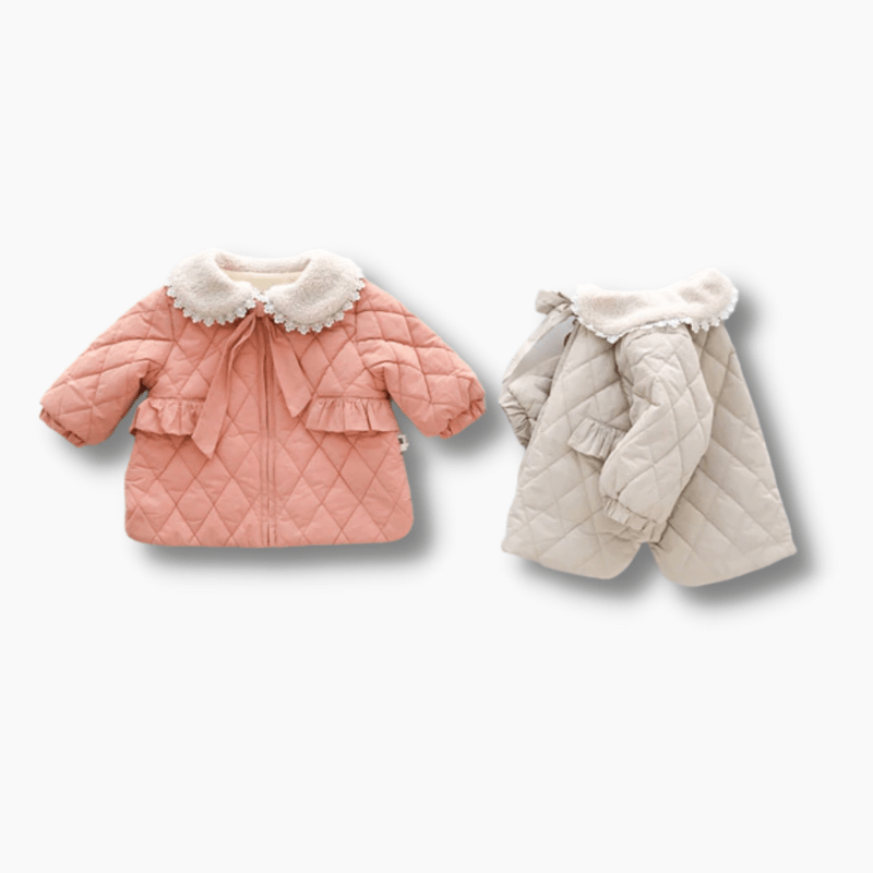 Girl's Clothing Girls Peter Pan Collar Fleece Jacket