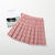 Pink / 2T Girls Pleated Plaid Skirt