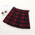 Red / 2T Girls Pleated Plaid Skirt