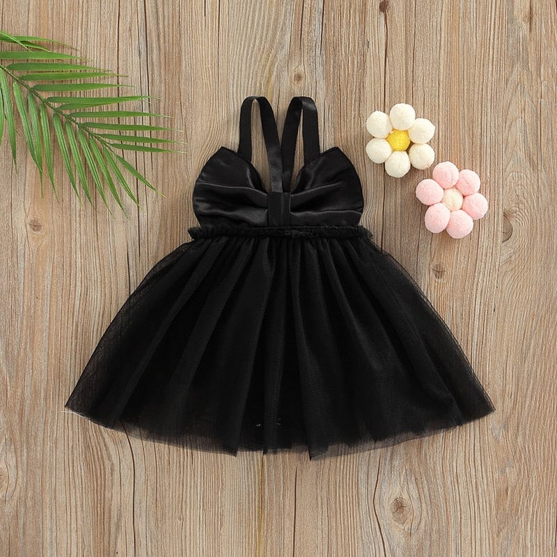 0 Black / 3M Girls Romper Dress