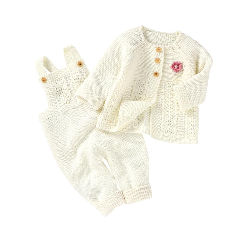 82W716-717-2 / 3M Girls Sweater &amp; Jumpsuit Set