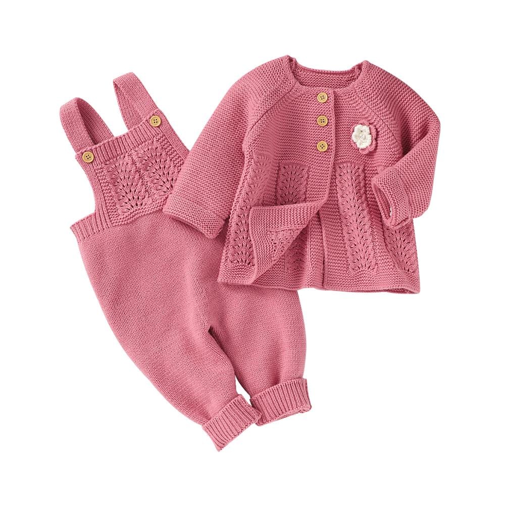 82W716-717-2 1 / 3M Girls Sweater &amp; Jumpsuit Set