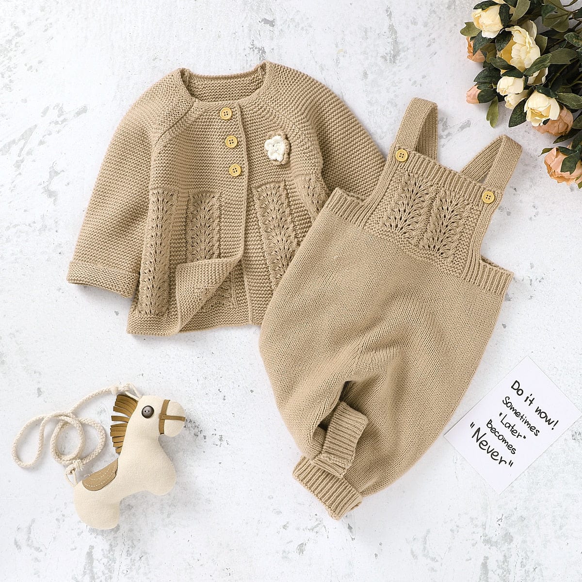 Girls Sweater & Jumpsuit Set