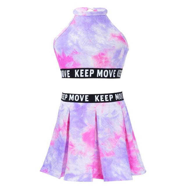 Pink Tie Dye / 4 Girls Tie Dye Print Sport Suit