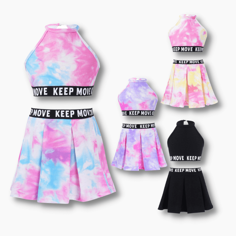 Girls Tie Dye Sport Skirt Set