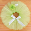 Lime Green / 0-6mths Girls Tutu Skirt &amp; Headband Set