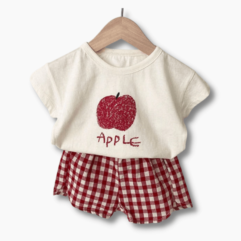 Baby & Toddler Graphic Fruit Gingham Shorts Outfit