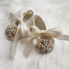 Beige / 18-24M Handmade Baby Shoes With Pearls