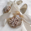 Handmade Baby Shoes With Pearls