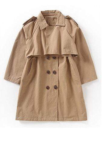 Boy's Clothing Thin Khaki / 120cm (24-25kg) High Quality Long Coat