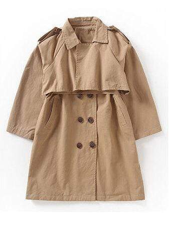 Boy's Clothing Thin Khaki / 120cm (24-25kg) High Quality Long Coat