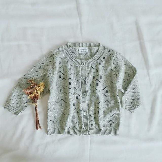 Girl's Clothing Blue / 24M Hollow Knitted Cardigan