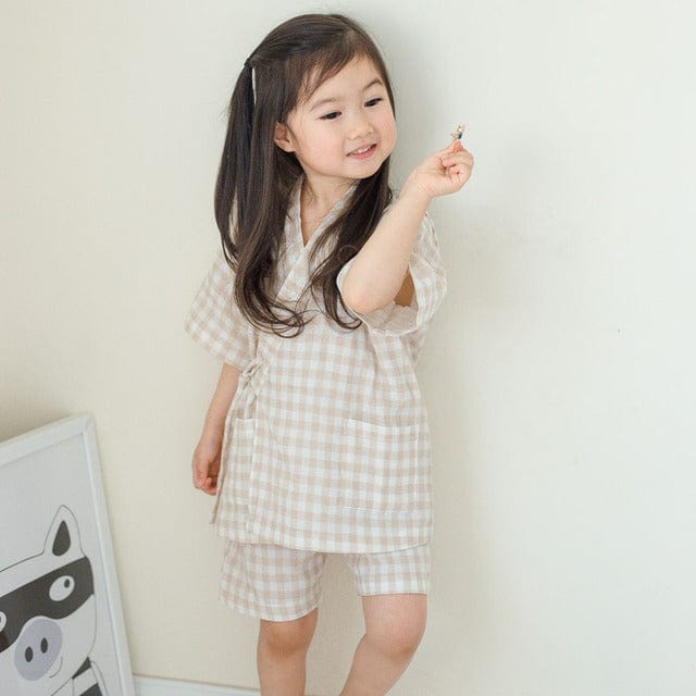 Color4 / 121-130cm height Japanese Style Chidlren Girls Sleepwear