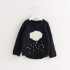 unisex Dark Blue / 12M Kid Cloud Raindrops Sweater