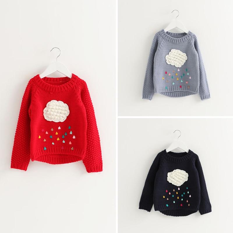 unisex Kid Cloud Raindrops Sweater