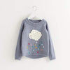 unisex Gray / 12M Kid Cloud Raindrops Sweater