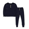 Royal Blue / 2T (85-90cm) Kid Ribbed Fitted Pajamas