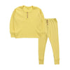 Yellow / 2T (85-90cm) Kid Ribbed Fitted Pajamas