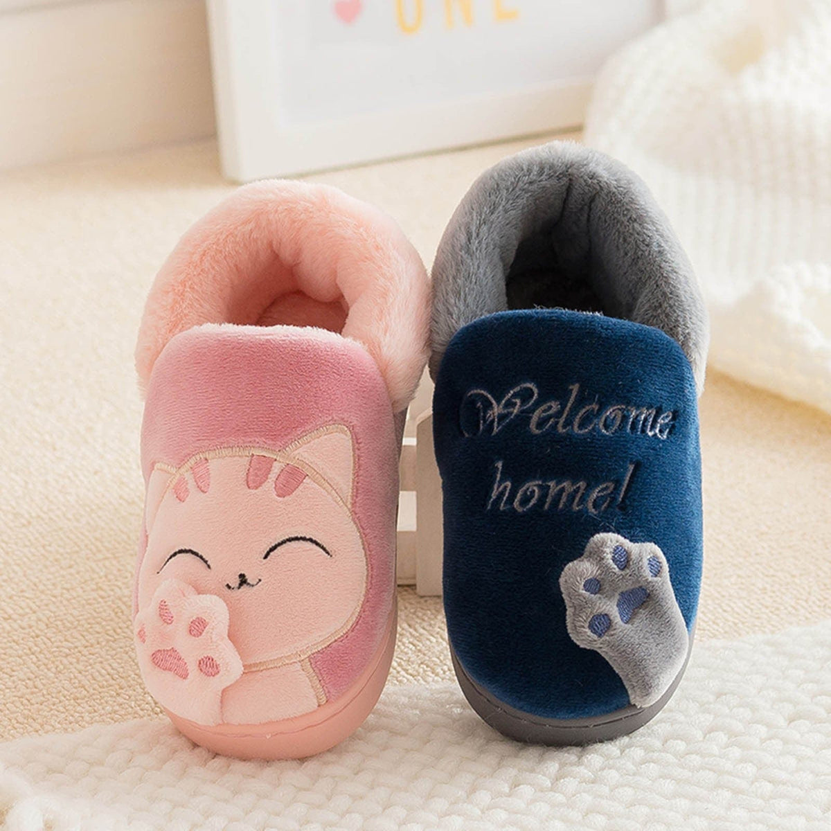 Kids  Cartoon Cat Non-slip Shoes