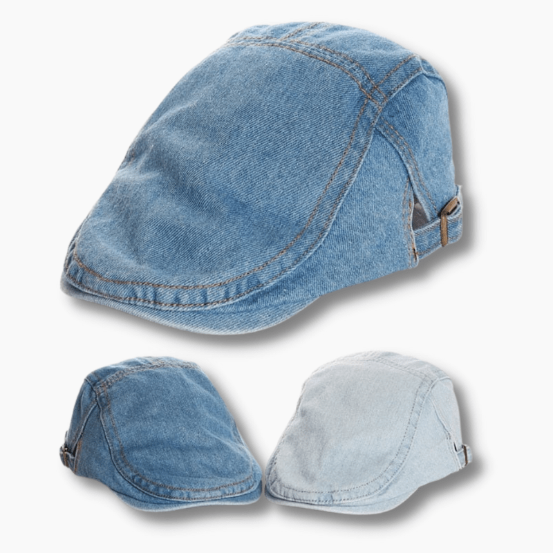 Kids Denim Beret Cap