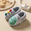 Shoes Grey / 21(Insole 20 cm) Kids Dino Warm Slippers