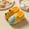 Shoes Yellow / 20(Insole 19 cm) Kids Dino Warm Slippers