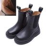 Shoes Black High Fur / 21-(18M) Kids Leather Boots(Gone from the supplier)