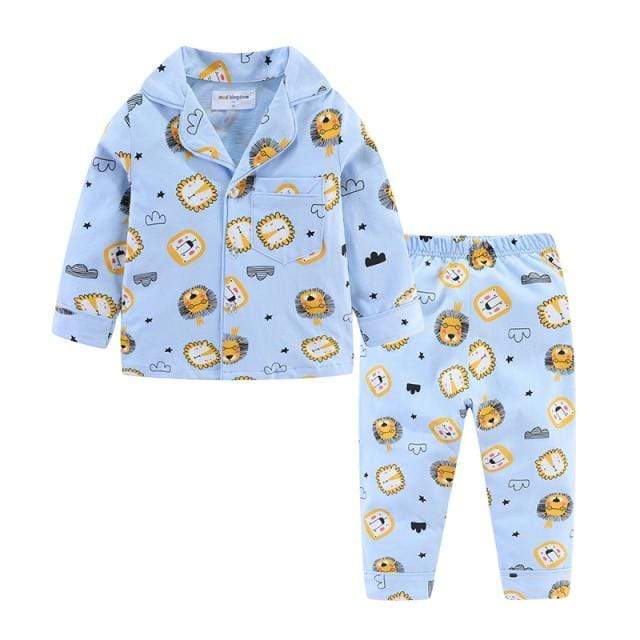 Boy's Clothing Blue Lion / 7-8T / China Kids Pajamas Sleepwear