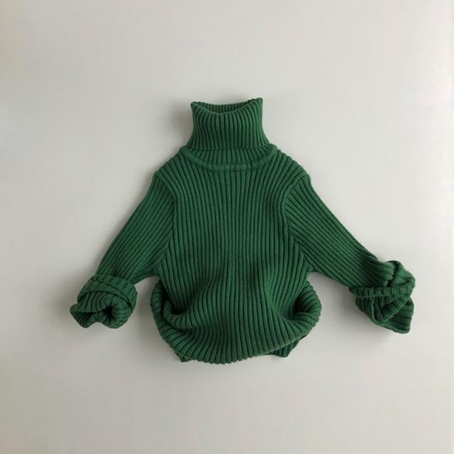 green / 140 for 7 Kids Sweaters Solid Girls