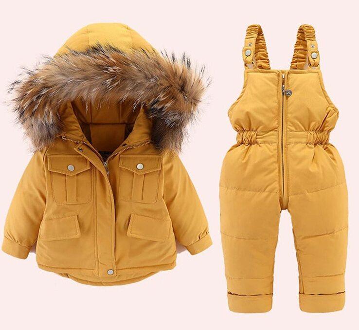 Girl's Clothing Yellow / 18M-24M Kids Winter Jumpsuit Set
