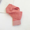 Girl&#39;s Clothing red pink edge Kids Woolen Scarf