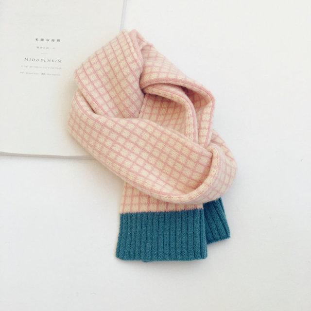 Girl's Clothing light pink blue Kids Woolen Scarf