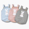 Knit Bunny Baby Overall with Bow