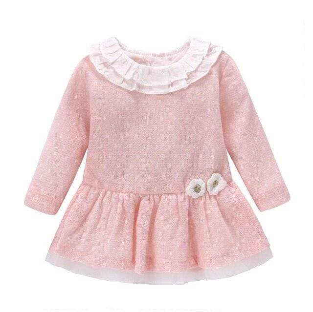 Pink / 12M / China Knit Crochet Dress