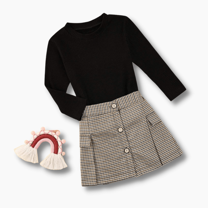 Girl's Clothing Knit Sweater and Skirt Set