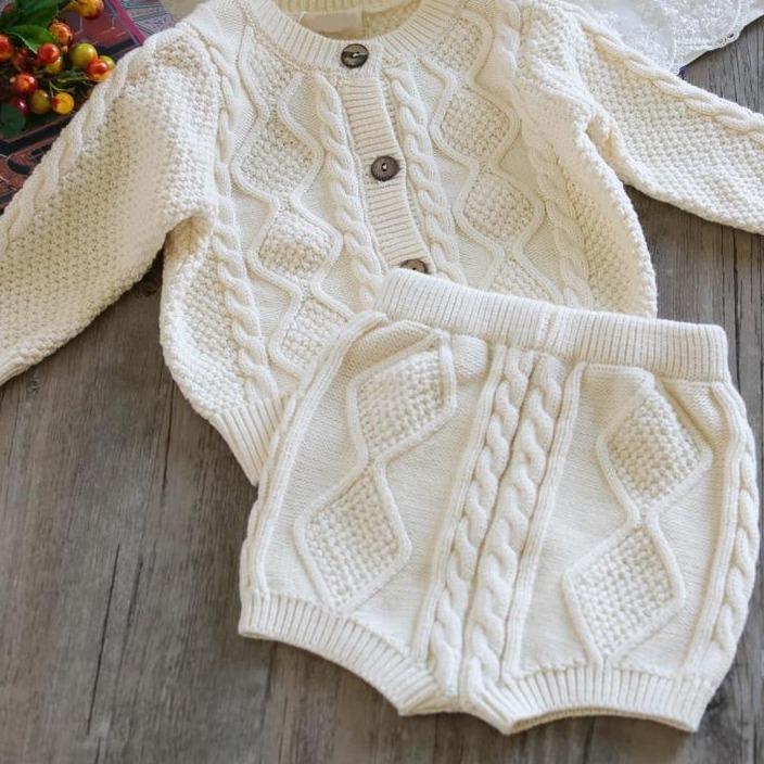 Knitted Baby Sweater Set Momorii