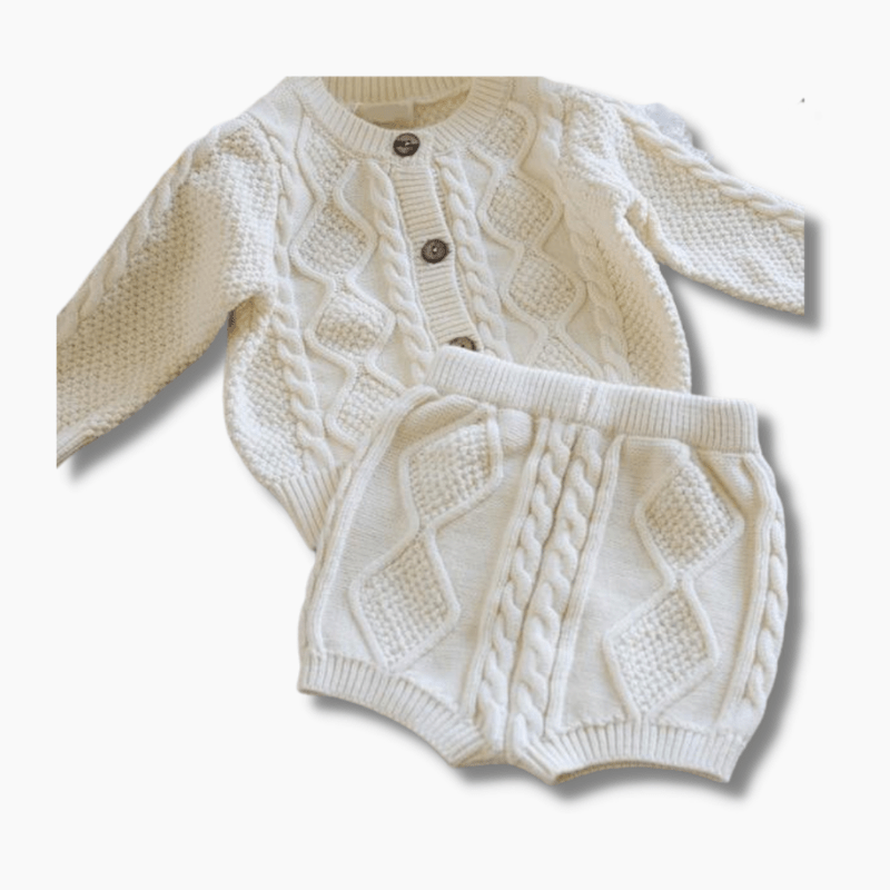 Girl's Clothing Knitted Baby Sweater Set