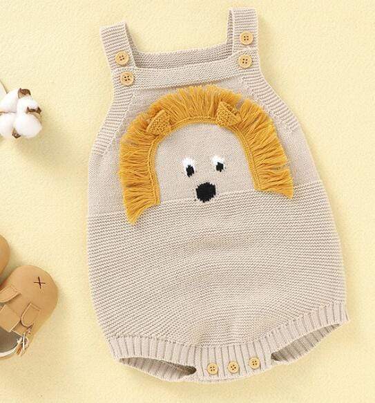 82W818 Khaki / 3M Knitted Cartoon Outfit