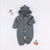 Gray / 3T Knitted Baby Romper