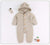 Beige / 9M Knitted Baby Romper