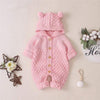 unisex Pink / 0 To 6 Months Knitted Romper