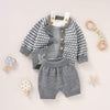 Girl&#39;s Clothing Knitted Sweater + Vest + Short Fashion