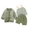 Girl&#39;s Clothing 82W797-798-4 2 / 3M Knitted Sweater + Vest + Short Fashion