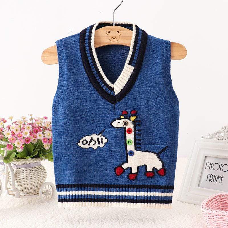 Boy's Clothing Knitted Vest Pullover Coat for Kids
