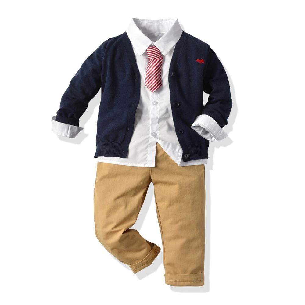 Boy's Clothing Knitting Sweater Jacket Outfit
