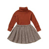 Girl&#39;s Clothing B / 2T Knitwear Long Sleeves Tops and Pleated Skirt