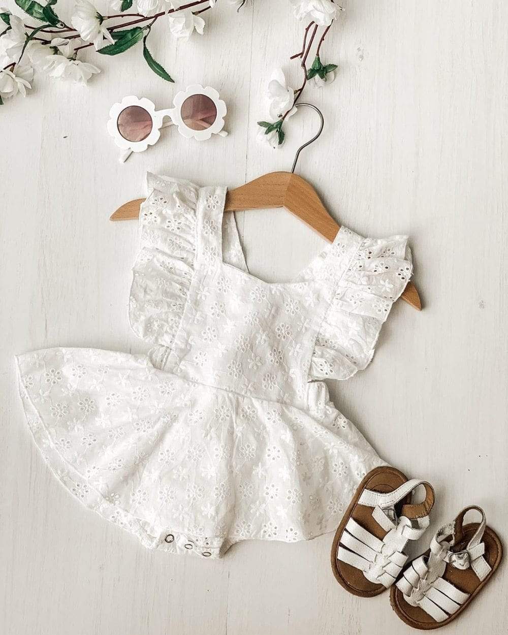 Lace Ruffled Romper