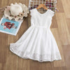 Girl&#39;s Clothing Ivory White / 6T Lace V-Back Dress