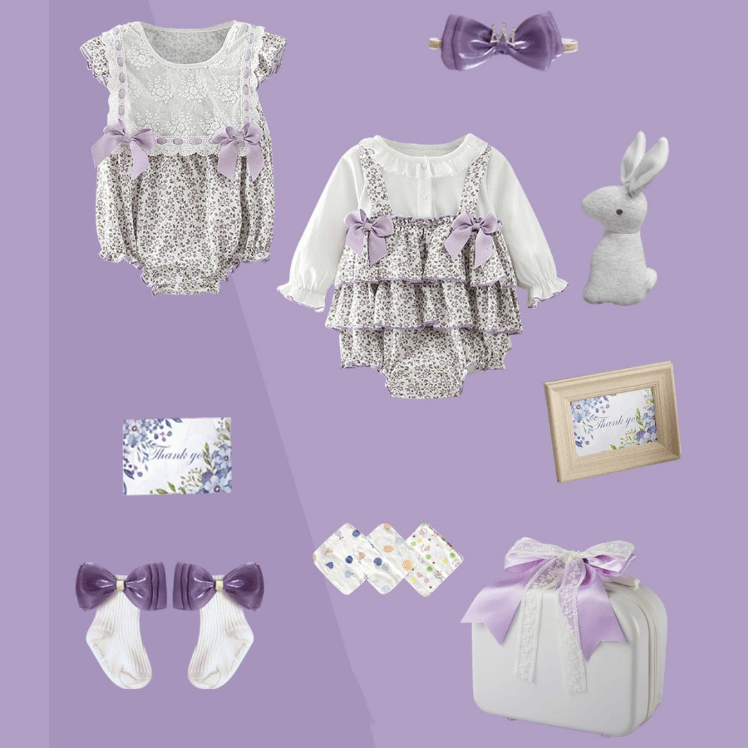 Girl's Clothing Purple Set D / 0-3M Lavender Princess Gift Set