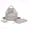 Diaper Bag Gray Leather Diaper Bag with Pacifier Bag
